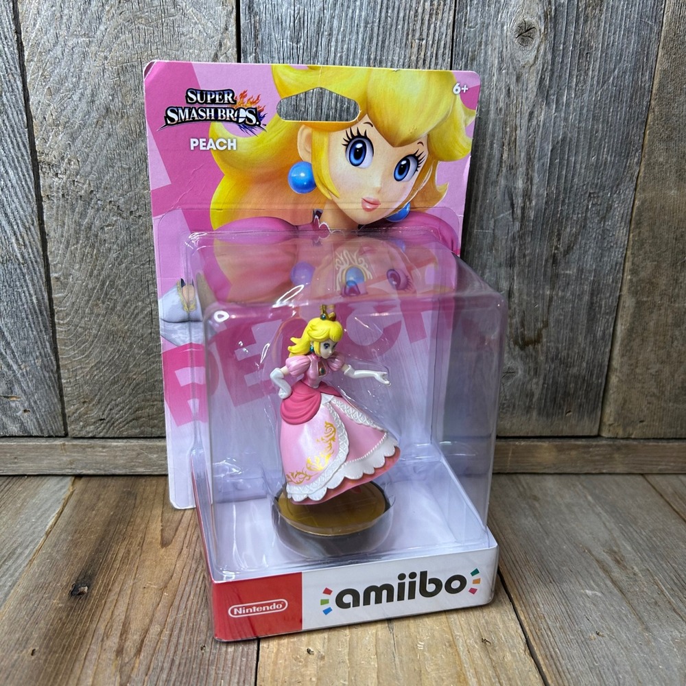 Nintendo Peach Amiibo Super Smash Bros Series NVL-001 Pink Figure New